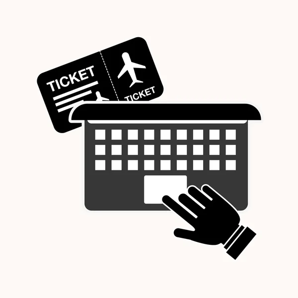 Diseño de terminal de aeropuerto — Vector de stock