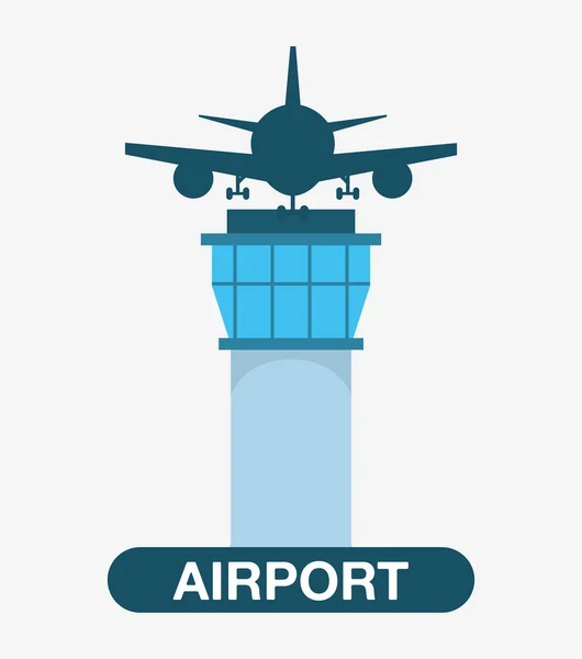 Airport terminal design — Stock Vector