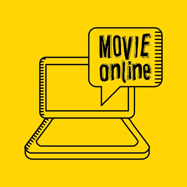 Movie online design — Stock Vector