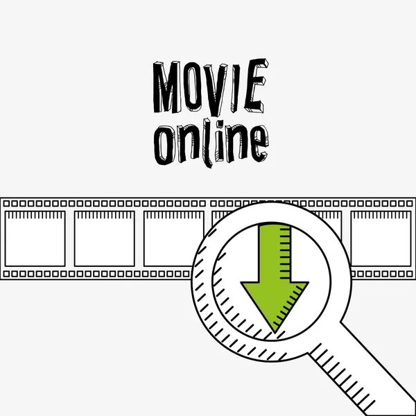 Película diseño en línea — Vector de stock