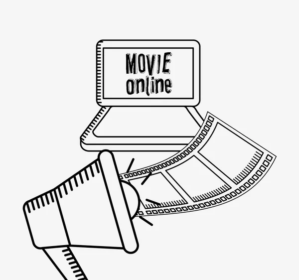 Film online ontwerp — Stockvector