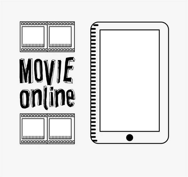 Кино онлайн дизайн — стоковый вектор