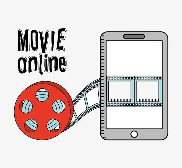 Online-Filmgestaltung — Stockvektor