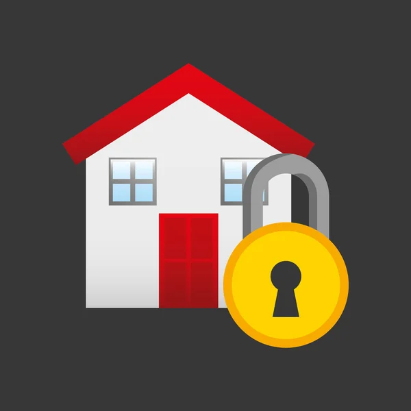 Secure property design — Stock Vector