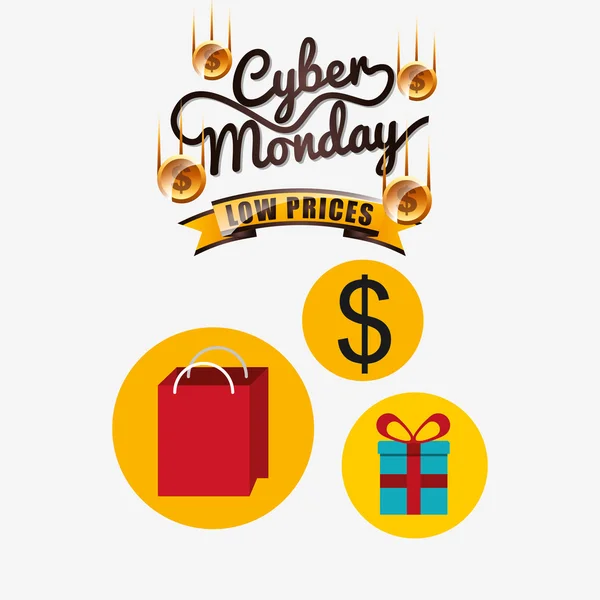 Ciber monday deals design — Stock Vector