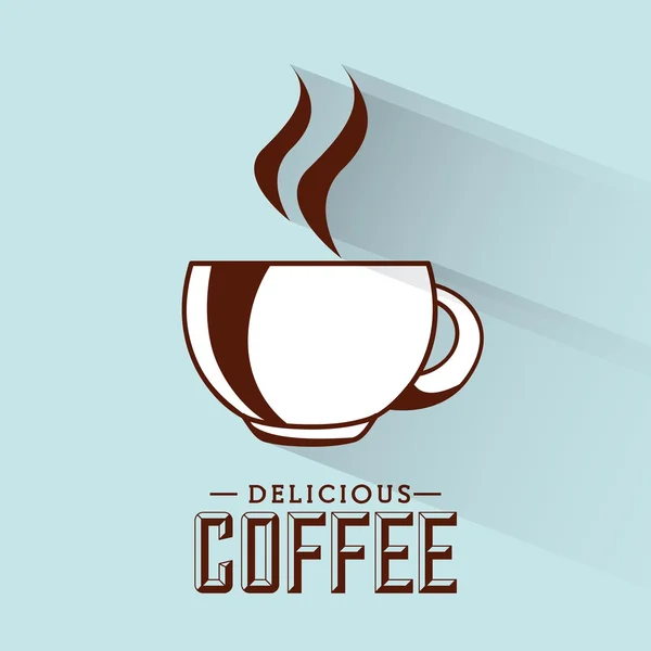 Design de café delicioso — Vetor de Stock