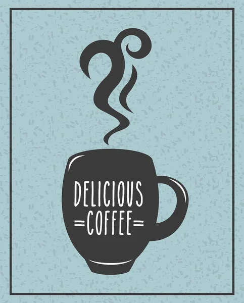 Design de café delicioso — Vetor de Stock