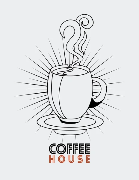 Απολαυστικό καφέ σχεδιασμού — Διανυσματικό Αρχείο