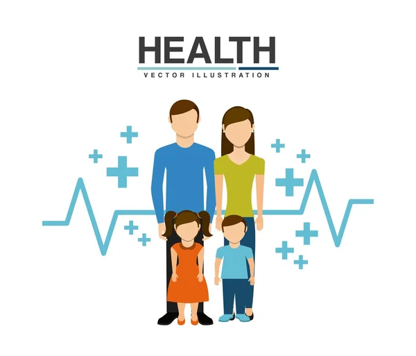 Family health care design — Stock Vector