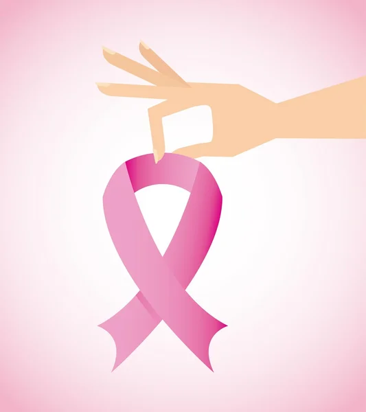 Progettazione di consapevolezza del cancro al seno — Vettoriale Stock