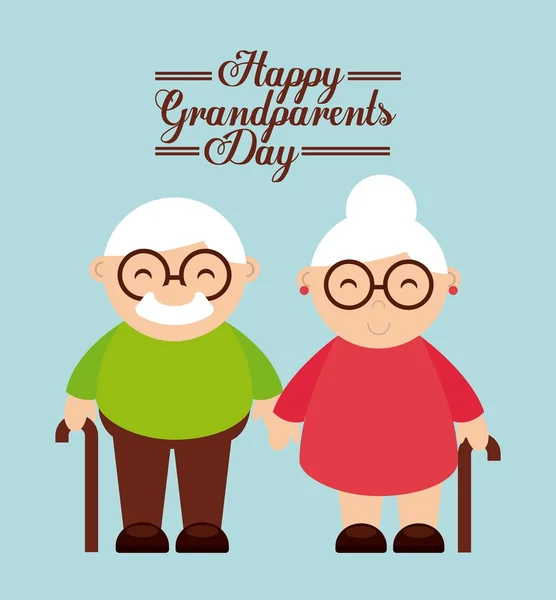 Boldog nagyszülők napját — Stock Vector