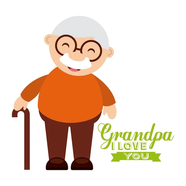 День бабусі та дідуся щасливі — стоковий вектор