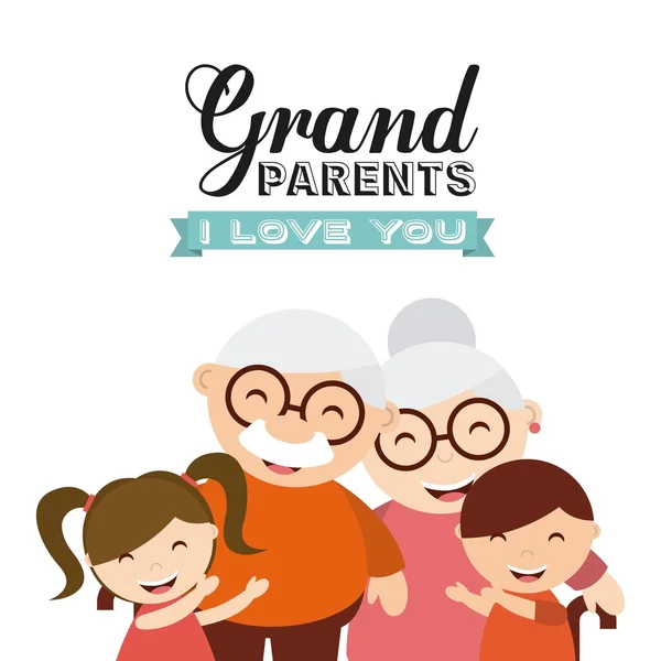 Happy grandparents day — Stock Vector