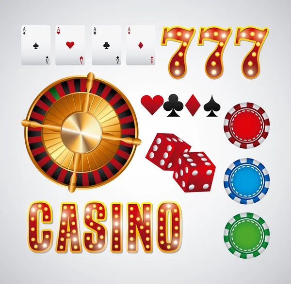 Casino kumar kavramı — Stok Vektör