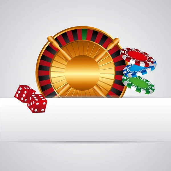 Casino kumar kavramı — Stok Vektör