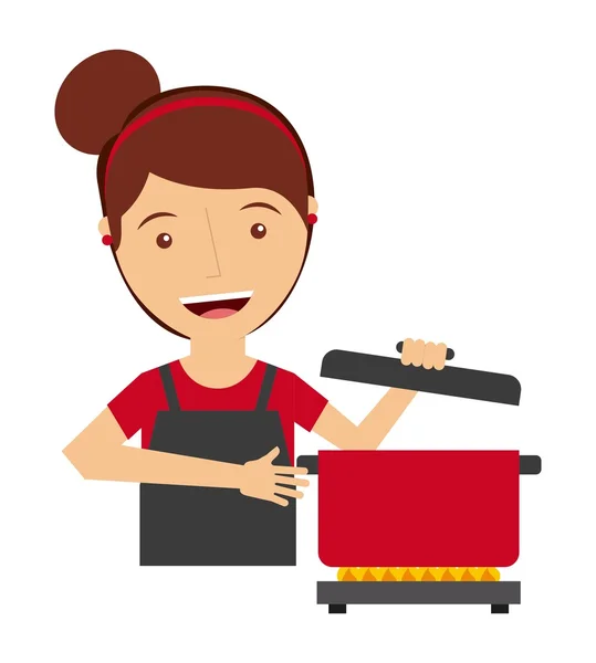 Gente cocina diseño — Vector de stock