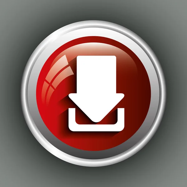 Descargar botón icono — Vector de stock