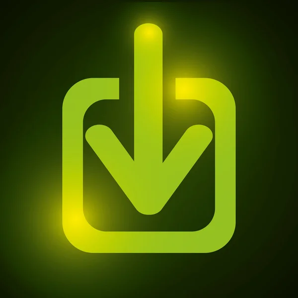 Botão ícone de download — Vetor de Stock