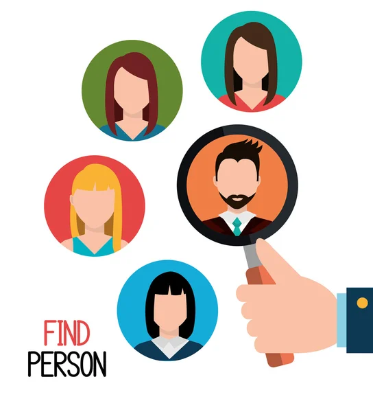 Trouver quelqu'un pour trouver un emploi — Image vectorielle