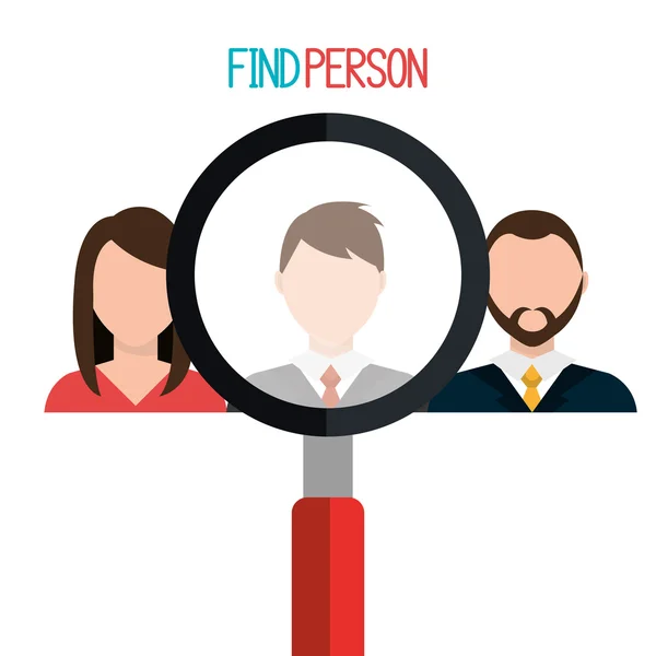 Trouver quelqu'un pour trouver un emploi — Image vectorielle
