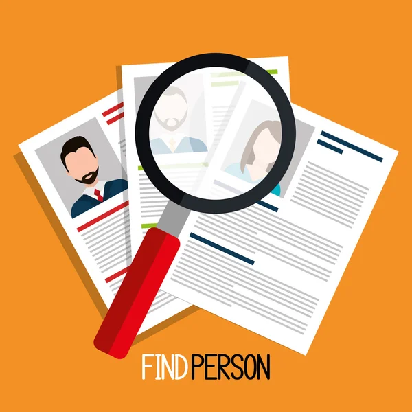 Find person to get a job — Stock Vector