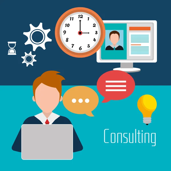 Business professional consulting — Stock Vector