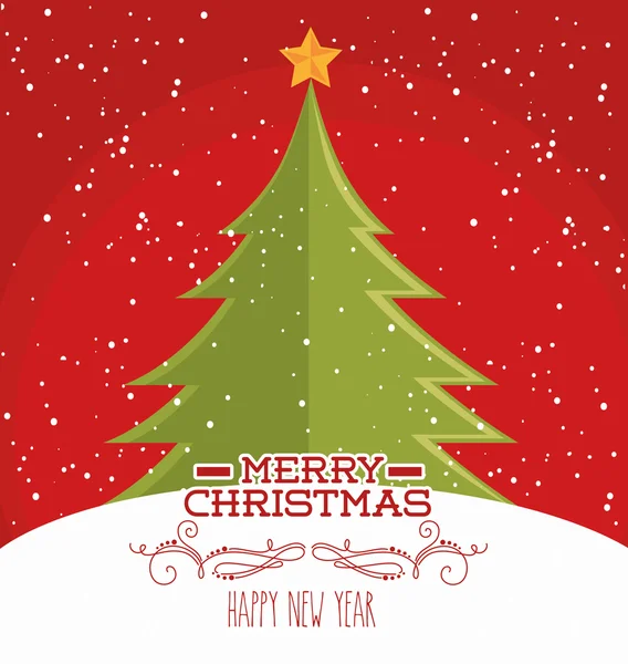 Merry christmas card — Stock Vector