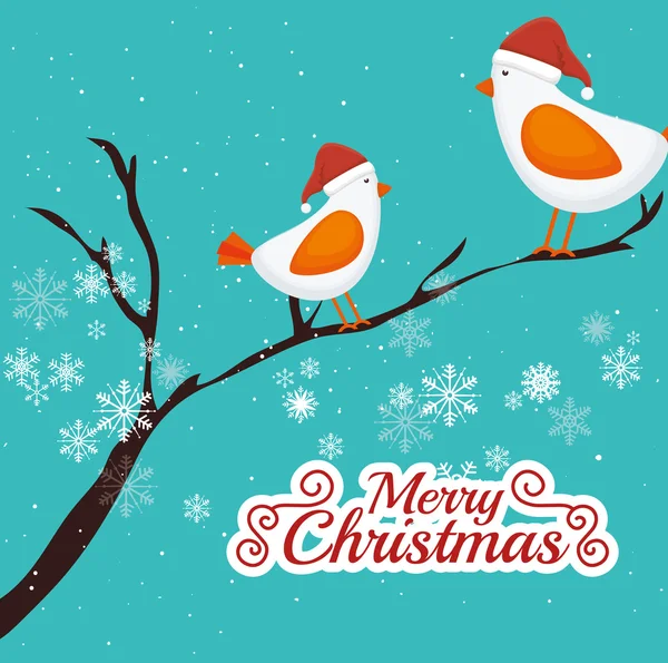 メリー クリスマスのカラフルなカード — ストックベクタ