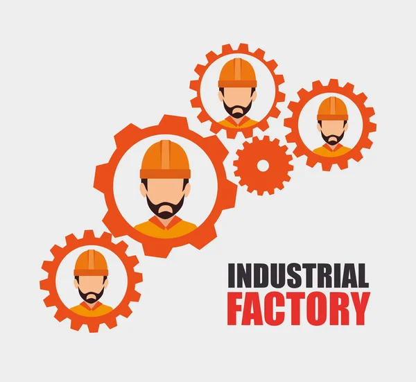 Fábricas e indústrias gráfico — Vetor de Stock