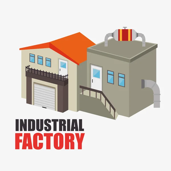 Fábricas e indústrias gráfico — Vetor de Stock