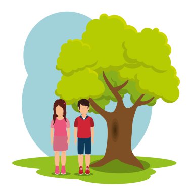 İlişki, vektör çizim grafiği gençler