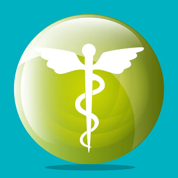 Diseño gráfico de atención médica con iconos — Archivo Imágenes Vectoriales