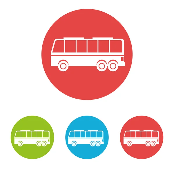 Transport vehicles on round icon — Stock Vector