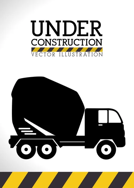 En construcción publicidad gráfica — Vector de stock