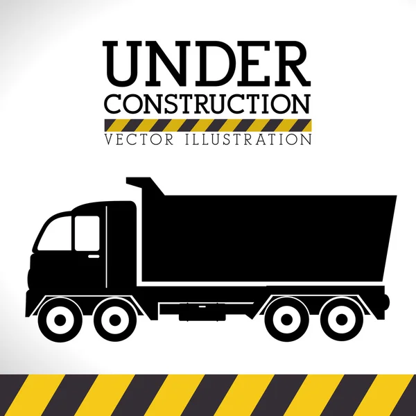 Under construction graphic advertising — Stock Vector