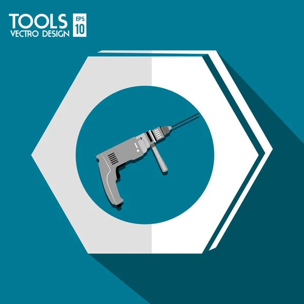 Bouw reparatie tools afbeelding — Stockvector