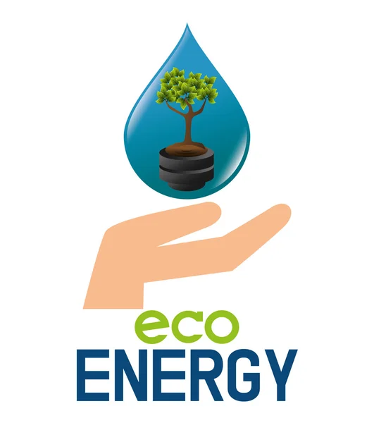 Energia verde e ecologia — Vetor de Stock