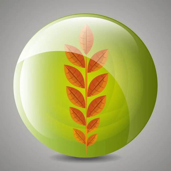 Feuilles et feuilles écologie graphique — Image vectorielle