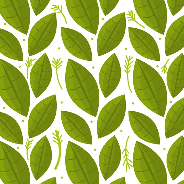 Foglie e foglie ecologia grafica — Vettoriale Stock