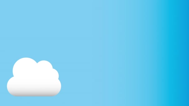 Cloud ikony designu — Stock video