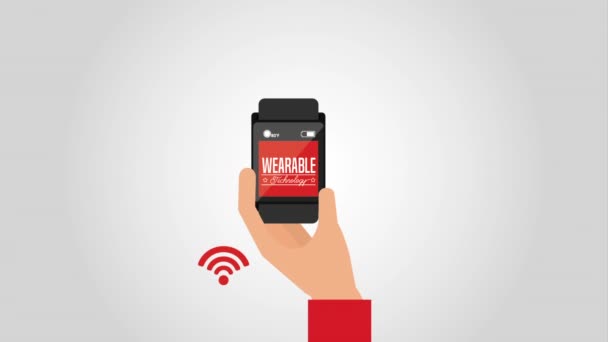 Design de tecnologia wearable — Vídeo de Stock