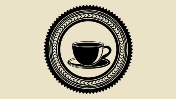 Design tazza di caffè — Video Stock