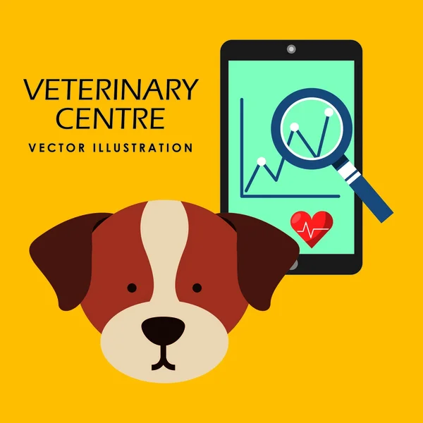 Diseño del centro veterinario — Vector de stock