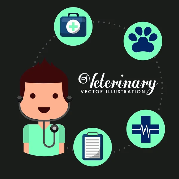 Veterinary centre design — Stock Vector