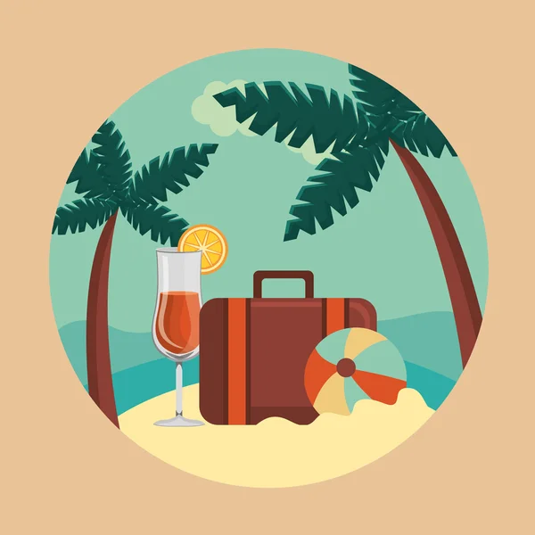 Zomer en reizen — Stockvector