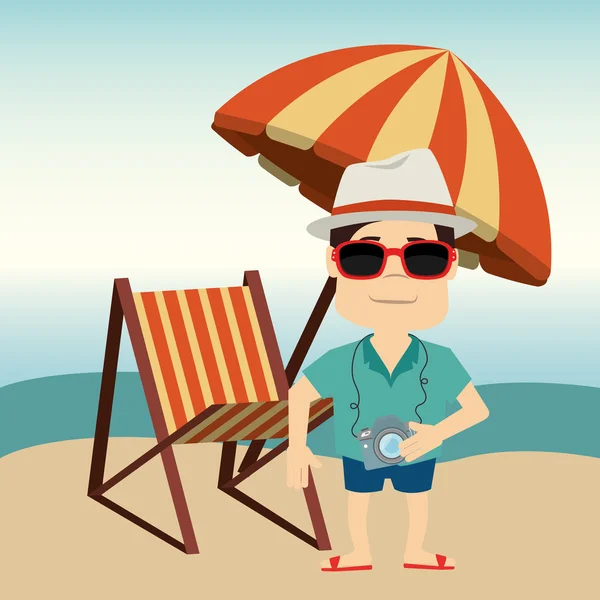 Verano y vacaciones — Vector de stock