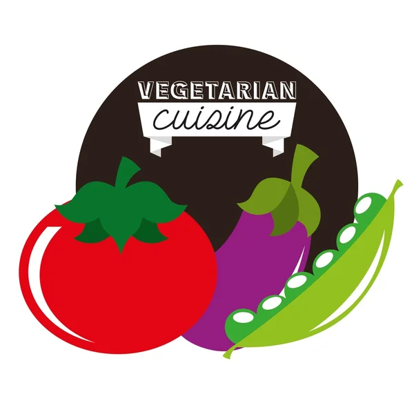 Conception d'aliments végétariens sains — Image vectorielle