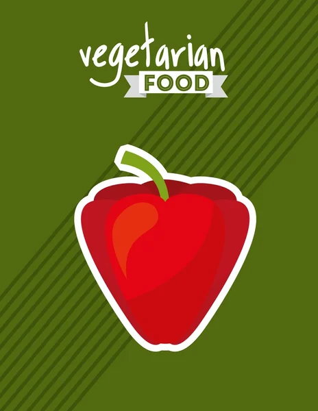 Дизайн здоровой вегетарианской пищи — стоковый вектор