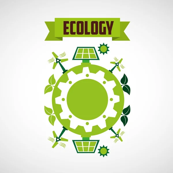 Progettazione della mente ecologica — Vettoriale Stock