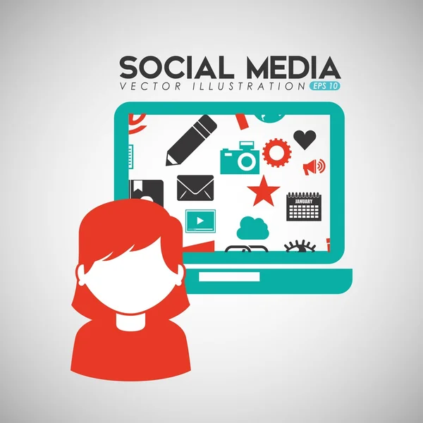 Соціальні медіа дизайн — стоковий вектор